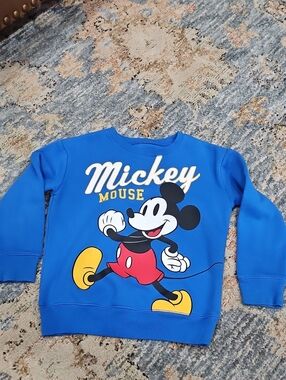 Disney Mickey Mouse Royal Blue Kids Pullover with Yellow & Red Accents